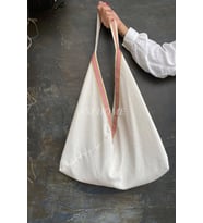 Keten Kırmızı Kare Şeritli Bag Plaj Ve Omuz Çantası