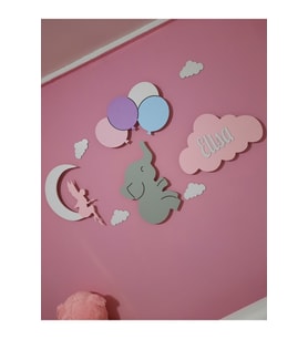 Renkli Çocuk ve Bebek Odası Dekoratif Gece Lambası, Yumuşak Işıklı Aydınlatma (Krem)
