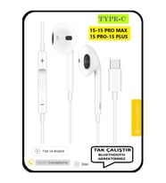 İphone 16 16 Pro 16 Max 15 15 Pro 15 Pro Max Kulaklık Type C Uyumlu Kulaklık Kablolu Tak Çalıştır