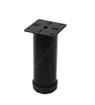 Metal Mobilya Ayağı Siyah Çap 42mm - 12cm (4 Adet)