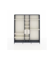 Arges Gardrop 10 Raflı 2 Çekmeceli 3 Askılı 220x30x243 Antrasit-Aytaşı