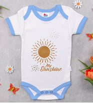 BK Kids My Sunshine Tasarımlı Mavi Bebek Body Zıbın-1