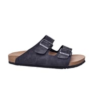 Fly Soft S903-002 Erkek İki Tokalı Mantar Tabanlı Yazlık Comfort Terlik Siyah