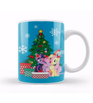 My Little Pony Around The Christmas Tree Kupa Bardak Porselen