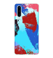 Huawei P30 Uyumlu Kapak Brush Stroke Tasarımlı Şeffaf Silikon Kılıf
