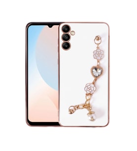 Galaxy A24 Kılıf El Tutamaçlı Kamera Korumalı Zore Taka Silikon Kılıf (Beyaz)