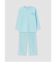 LC WAIKIKI Turkuaz Bisiklet Yaka Kız Çocuk Polar Pijama Takım