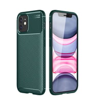 Apple İphone 12 Mini Kılıf Auto Focus Karbon Kapak - Yeşil