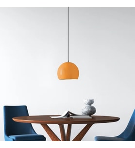 RİOLİGHT MODERN TURUNCU CAFELER,ODA,MUTFAK,YATAK BAŞI İÇİN 1XE27 TEKLİ METAL SARKIT AVİZE ÇAP:20CM