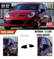 Kia Rio Uyumlu (2012-2016) Batman Yarasa Ayna Kapağı (Parlak Siyah)