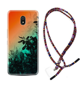 Xiaomi Redmi 8A 8 Pro 9C 9T 10C 11T Pro Kılıf Boyun Asklı Rasta Silikon Güzel Çiçekler 1712