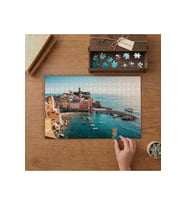 Şehir - Kıyı - Manzara Tasarımı 240 parça Ahşap Puzzle Ahşap Kutuda MP06769