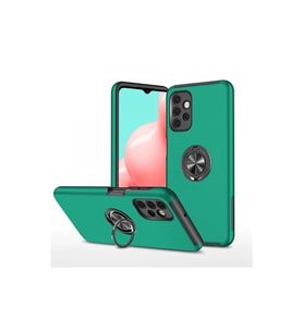 Samsung Galaxy A72 Kılıf Elit Yüzüklü Kapak - Yeşil