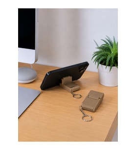 Tarzını Seç 3’ü 1 Arada Mini Telefon Tutucu Anahtarlık Charm 2'li Set – Kahverengi 3,5 × 7 × 1 cm