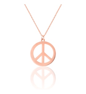 AZURİS 925 AYAR GÜMÜŞ PEACE KOLYE