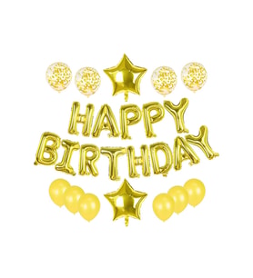 Happy Bırthday Gold Doğum Günü Seti