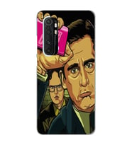 Xiaomi Mi Note 10 LITE Uyumlu Michael Scott Fight Club Tasarımlı Şeffaf Telefon Kılıfı