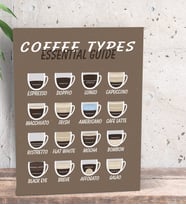 BK Gift Coffe Tasarımlı Dekoratif Mini Kanvas Tablo 15x20cm-22