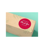 Espically For You Thank You Kırmızı Etiket Teşekkür Etiketleri Mat 4 Cm - 45 Adet