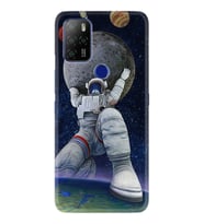 Omix X300 X500 X400 X600 X700 Kılıf Desemli Silikon Astronot ve Dünya 1759