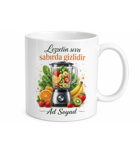 Blender Temalı Baskılı Kupa Bardak Mutfak Hediye Özel Tasarım Porselen Mug