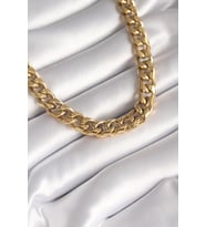 Çelik Gold Renk Zincir Model Kadın Kolye