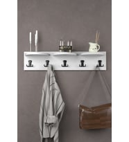 Askılık Duvar Elbise Askılığı Portmanto 80 Cm Krem