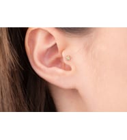 Onseva Kuyumculuk Taşlı Yıldız Tragus Piercing 14 Ayar Altın