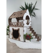 Kedi Evi 2 Katlı Merdivenli