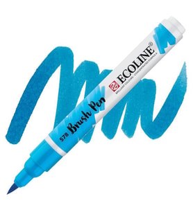 Talens Ecoline Brush Pen Fırça Uçlu Kalem 578 Sky Blue Cyan 