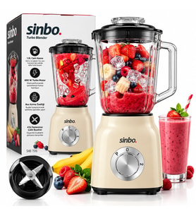 KREM TURBO EL BLENDER SETİ DOĞRAYICI - MİKSER - BLENDER 600W 2 KADEME HIZ 1.5LT CAM HAZNE SHB-7516 (5343)