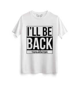 Terminatör Baskılı Beyaz Tshirt