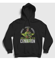 Presmono Unisex Siyah Cenation V2 Güreş Wwe John Cena Kapüşonlu Sweatshirt 496487tt