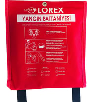 LR-FB1515C Çantalı Yangın Battaniyesi - 150cm x 150cm
