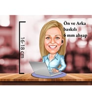 ATEŞ ANIT Karikatür bayan biblo-255