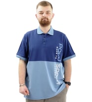Mode XL Büyük Beden Erkek Polo Yaka T-Shirt POLO SPORT U24323 Mavi