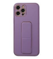 Newface Apple iPhone 12 Pro Kılıf Coco Deri Standlı Kapak - Lila