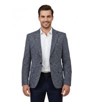 Erkek Tek Spor Ceket Çift Yırtmaçlı BGL-ST04981 (Lacivert)