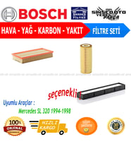 Filtre Bakım Seti Mercedes SL 320 1994-1998 Hava + Yağ F. + Polen Filtre Mann