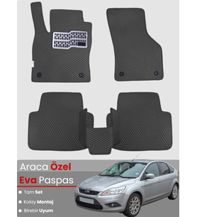 FORD-FOCUS 2 (2005-2011) Uyumlu EVA Paspas Tam Set–Araca Özel,Su Geçirmez,Kolay Montaj