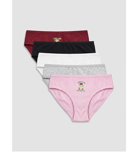 LCW Young Bordo Baskılı Bikini Külot 5'li