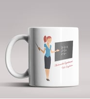 Kişiye Özel Matematik Öğretmeni Tasarımlı Beyaz Renk Kupa 3
