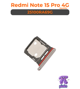 Redmi Note 15 Pro 4G Sim Kart Tepsisi Çekmecesi Aparatı 25100RA69G Uyumlu