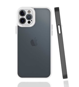 Uyumlu Model Apple iPhone 12 Pro Max Kılıf Koruyucu Mat Mima Kapak (Siyah)