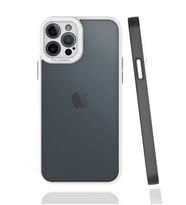 Uyumlu Model Apple iPhone 12 Pro Max Kılıf Koruyucu Mat Mima Kapak (Siyah)