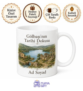 Gölbaşı Tarihi Dokusu ve Doğası Adıyaman Hatırası Kupa Bardak Hediye