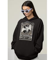 Tasarım Led Zeppelin Baskılı Unisex Oversize Rock Metal Müzik Grubu Hoodie