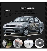 Fiat Albea Oto Araç Kapı Koruma Fitili 5metre Parlak Siyah Renk