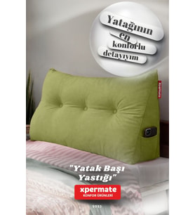Yatak Başı Yastığı Sırt ve Bel Destek Yastığı 90 cm Yaslanma ve Dinlenme Yastığı