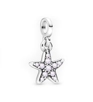 Nur Silver Pudra Renk Yıldız Me Gümüş Charm NUR-BL09765